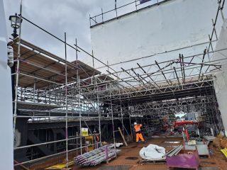 Scaffolding and encapsulation around the control room area