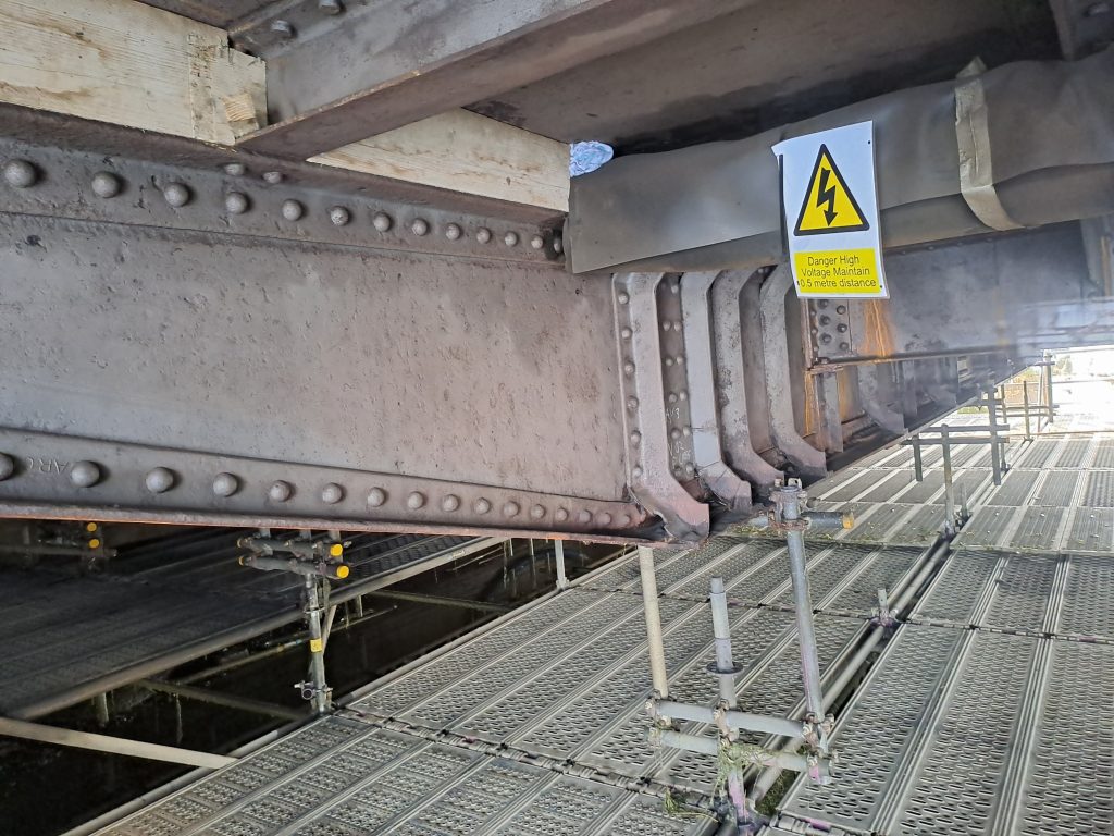 Completed blasting works to the underside of Span 3
