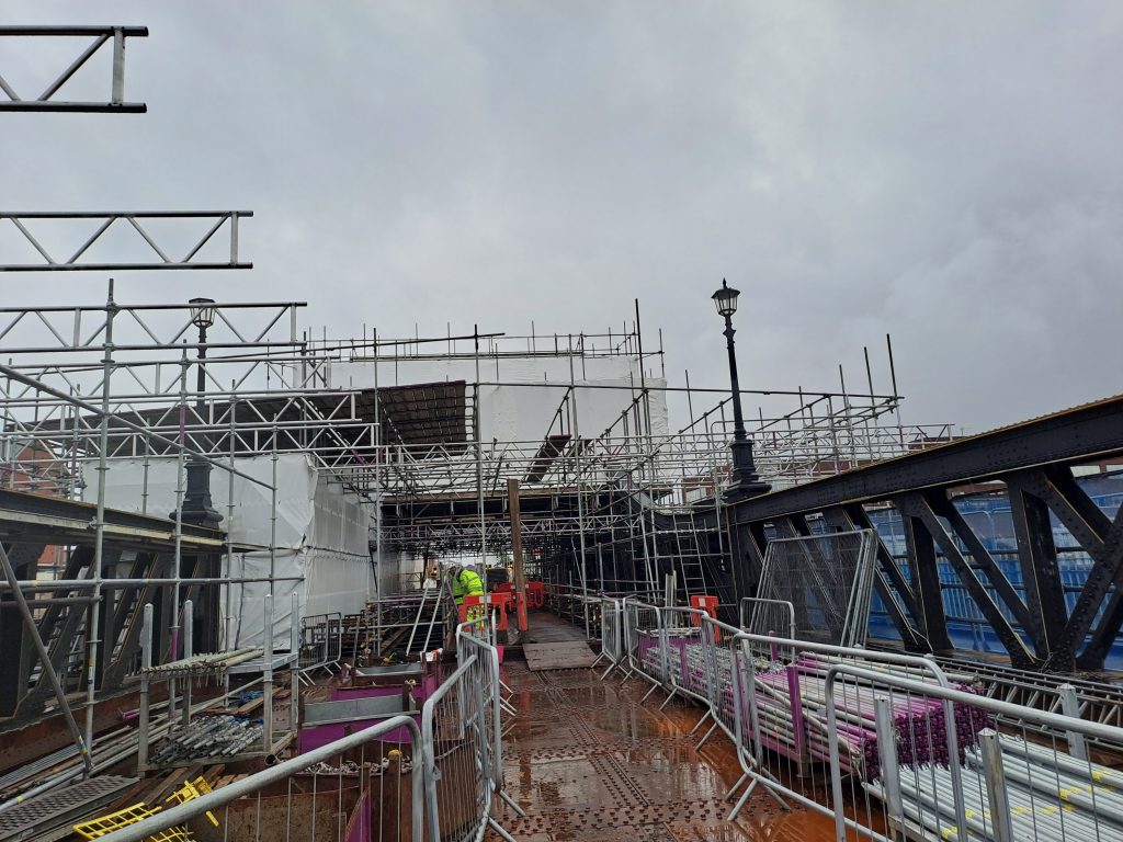 Scaffolding and encapsulation works progress