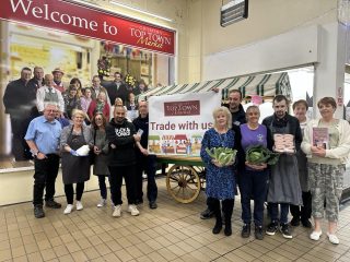 Market traders in a group