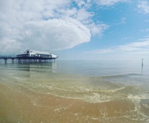 Cleethorpes beach with pier
