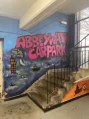 A photo of some graffiti art in Abbey Walk Car Park