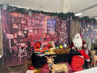 Christmas stall at Grimsby Top Town Market