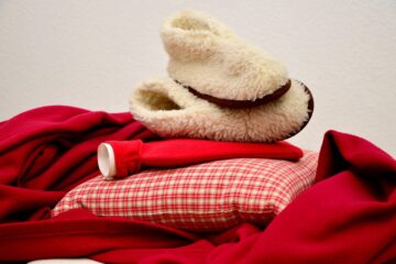 Blankets and hot water bottle