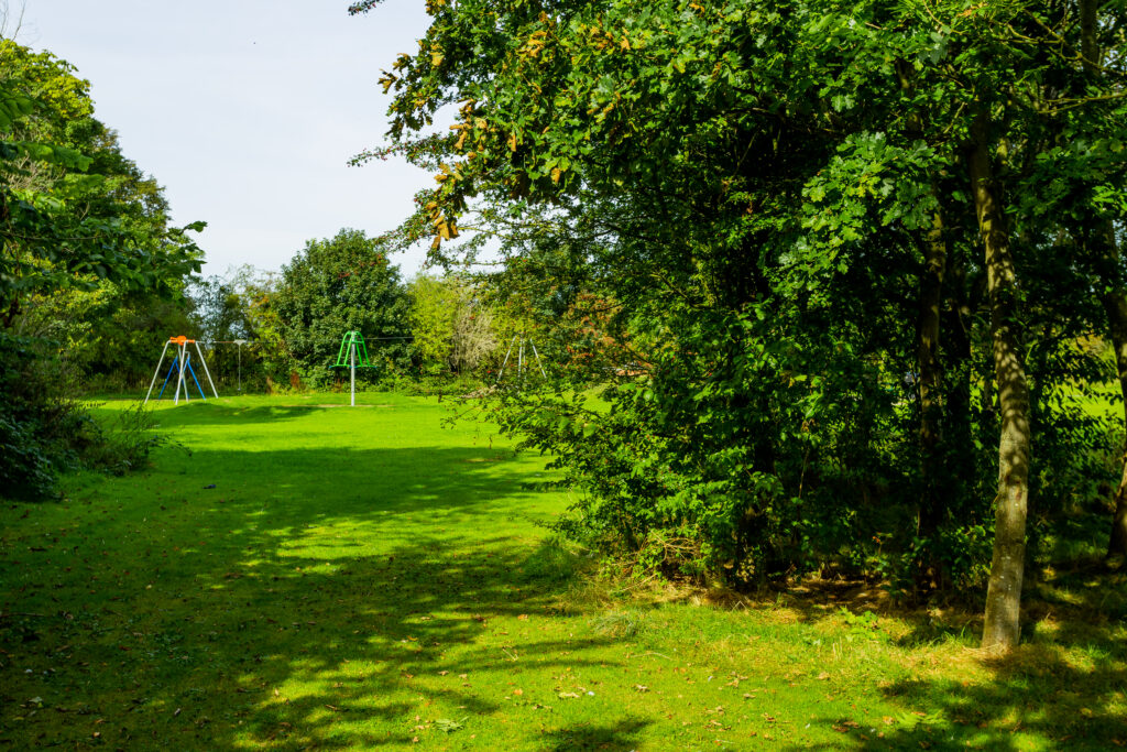 Trees and play area at Quantock Park