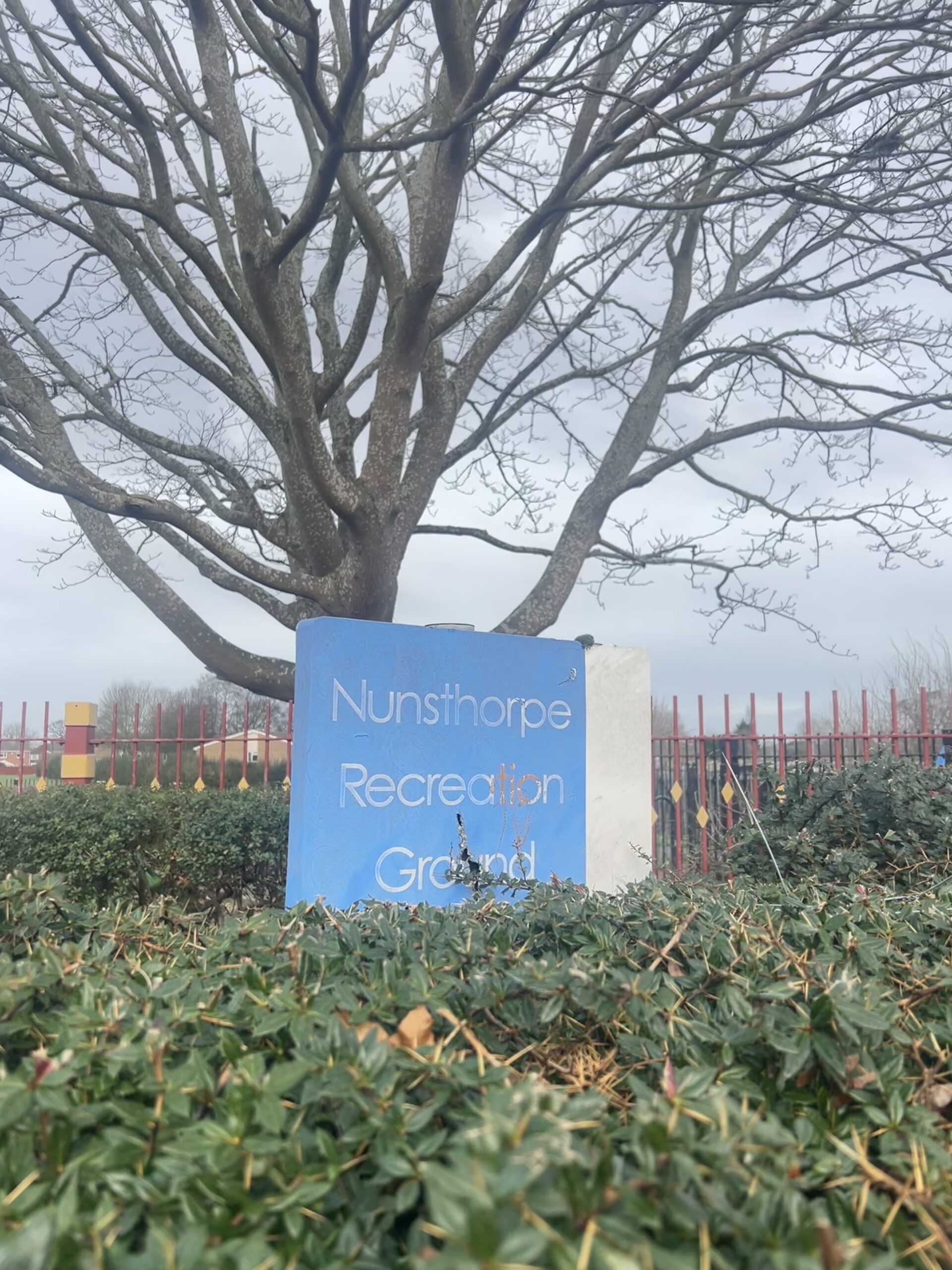 Sign for Nunsthorpe Recreation Ground