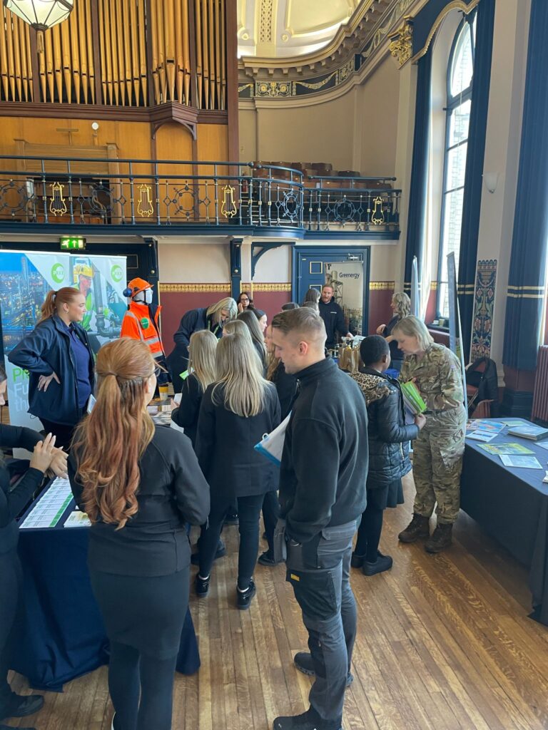 Attendees at the stalls at the Women into Manufacturing and Engineering event in Grimsby