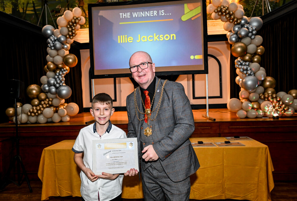 Illie Jackson is presented with the Inspirational Young Person Award