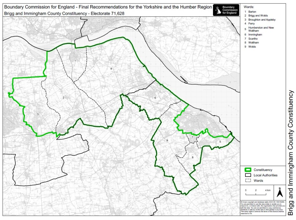 Map of the Brigg and Immingham constituency