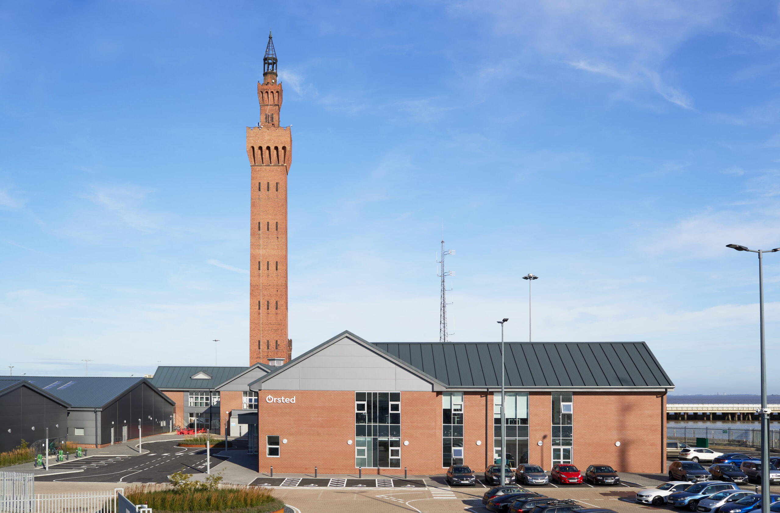Orsted building with the Grimsby Dock Tower in the background