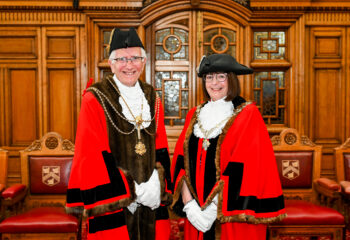 New Mayor, Cllr Steve Beasant, pictured on the left next to Deputy Mayor, Cllr Janet Goodwin.