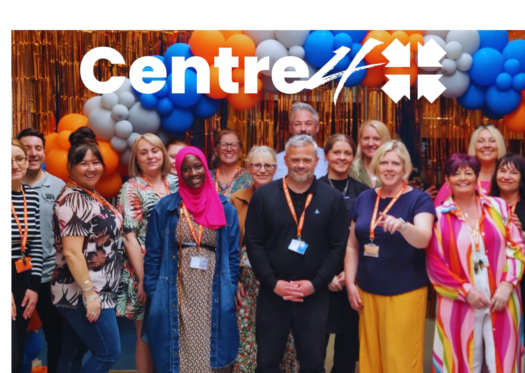 Staff at Centre4 with branding