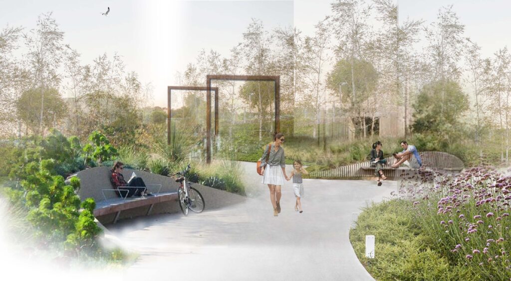 Pier gardens memorial area artist impression
