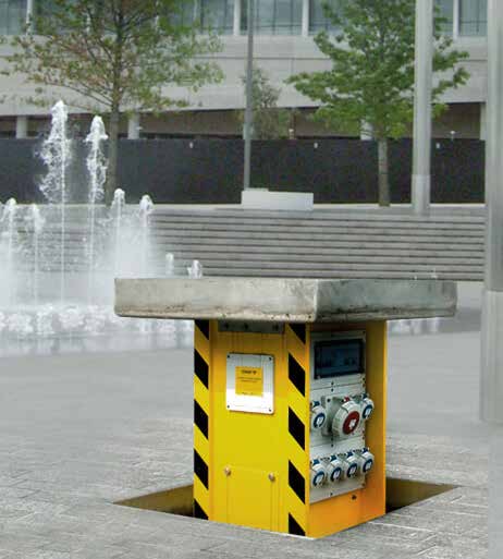 Power supply in an open space