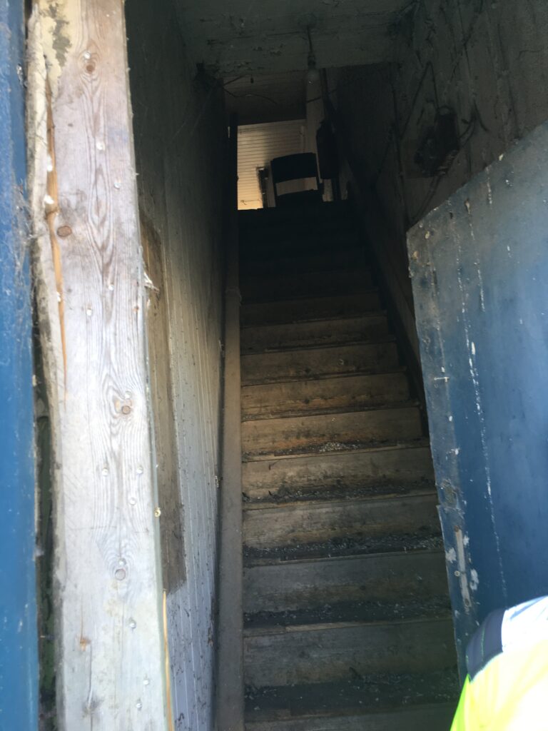 Building 89 interior entry steps