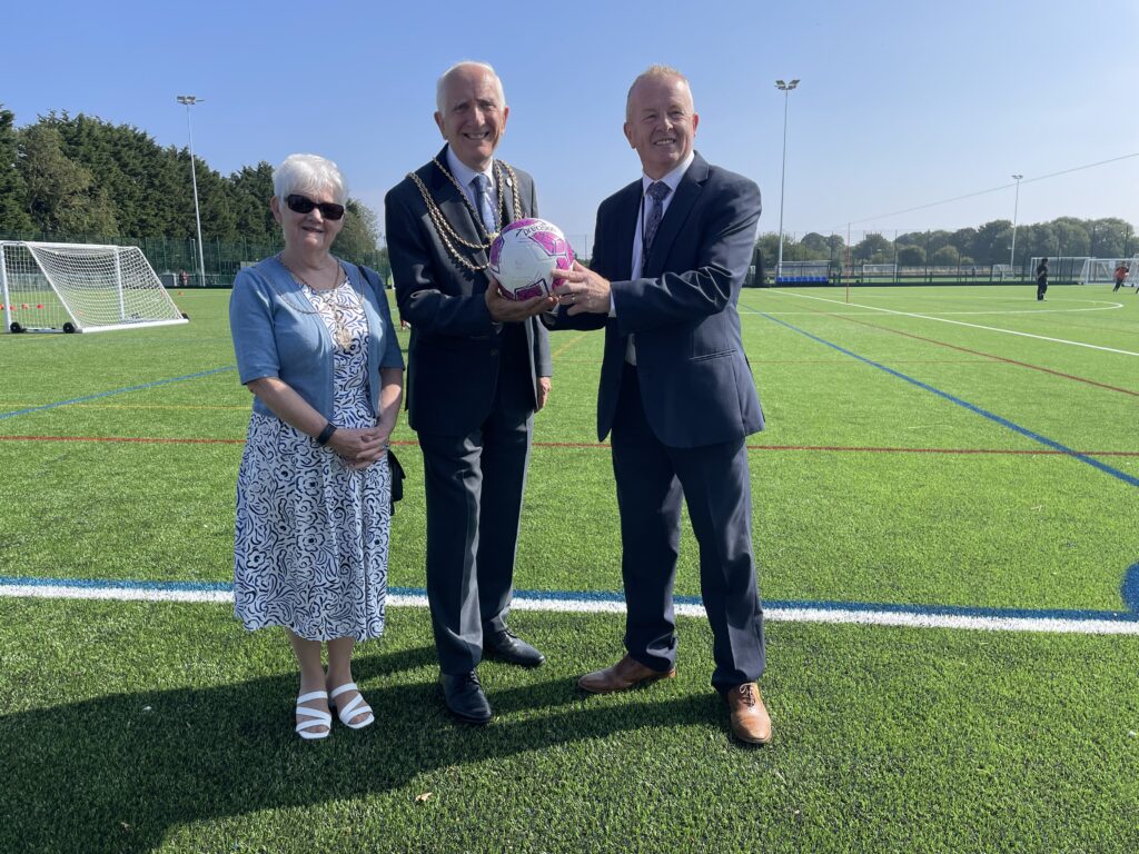 Mayoress Sandra Hullett, Mayor of North East Lincolnshire, Cllr Steve Beasant, and Cllr Hayden Dawkins