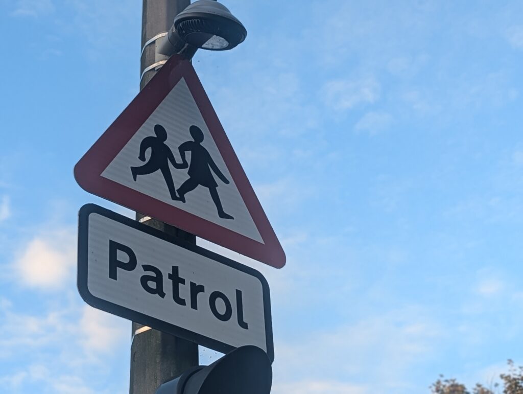 Photo of school sign