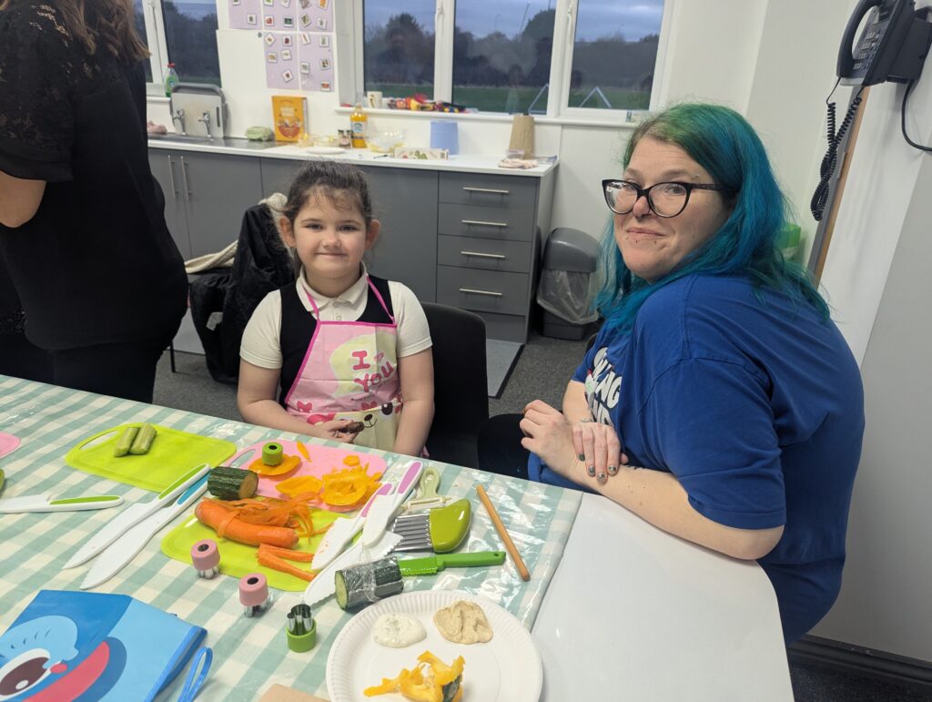 Littlecoates After School Club - Parent and child with snacks