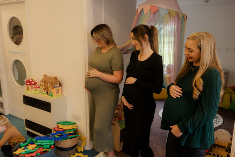 3 pregnant women at Family Hub