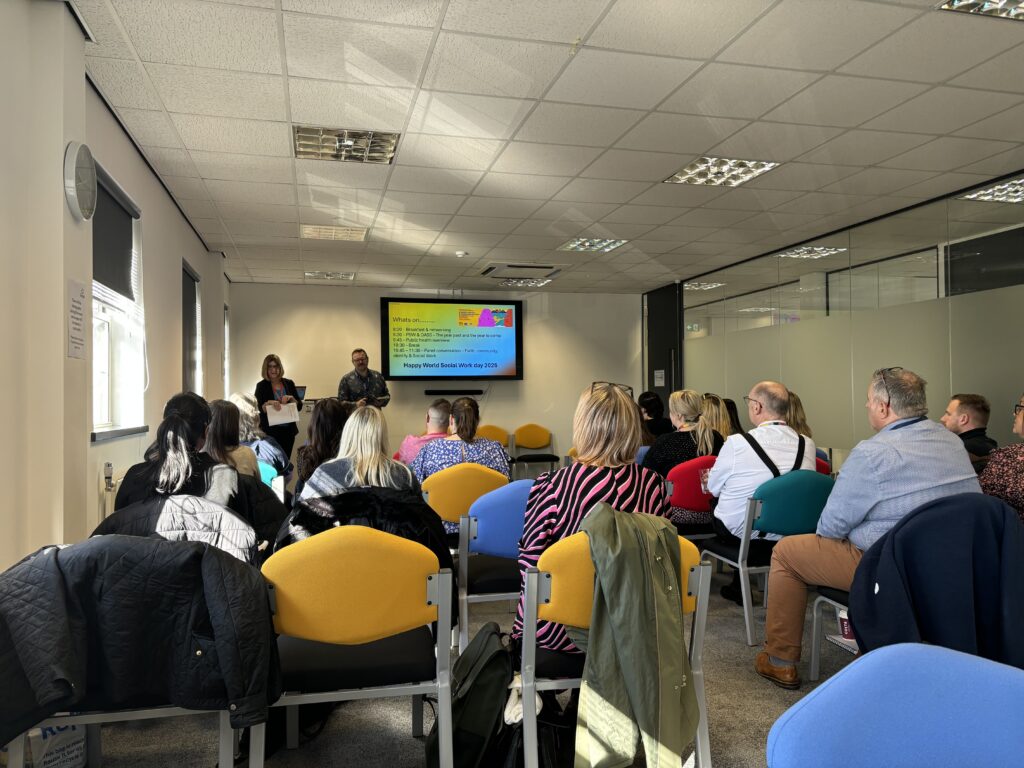 Social staff come collectively to have a good time achievements of grownup social staff in North East Lincolnshire - NELC 1 WSWD event with adult social care workers