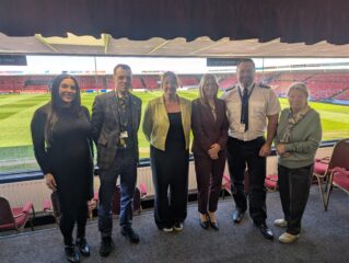Representatives from NELC, Humberside Police, Education at GTFC