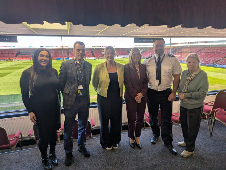 Representatives from NELC, Humberside Police, Education at GTFC