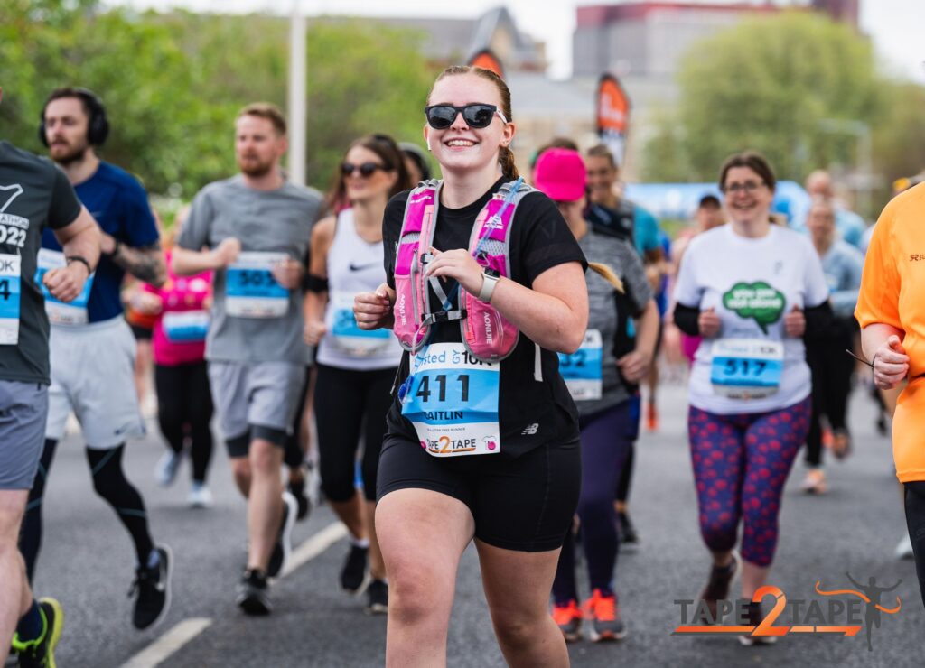 A runner enjoying the Great Grimsby 10K