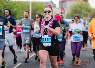 A runner enjoying the Great Grimsby 10K