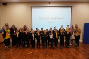 Wester Primary School Children Ambassadors at the school assembly