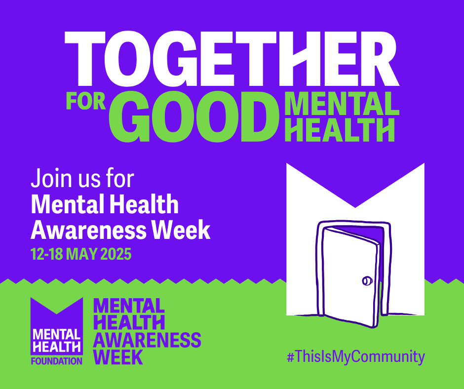 A graphic from Mental Health Foundation which says 'Together for good mental health'