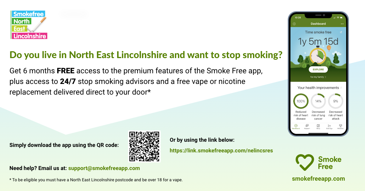 Quitting gets even easier with premium access to digital app for North East  Lincolnshire smokers | NELC