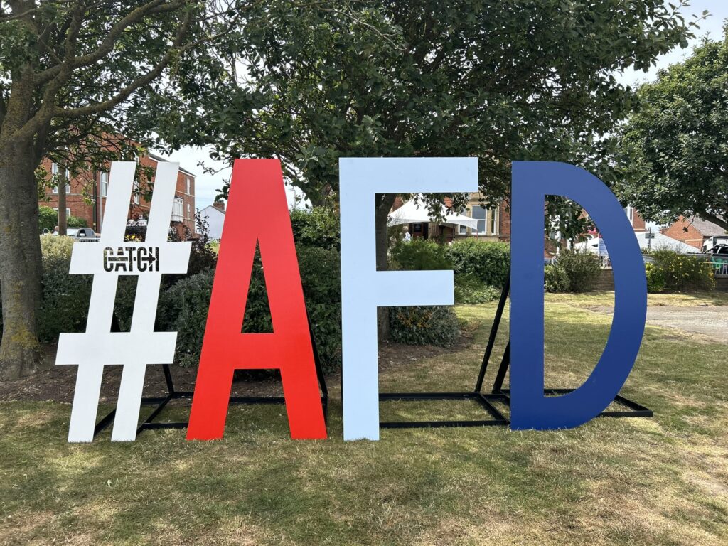 #AFD in large letters