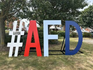 #AFD in large letters