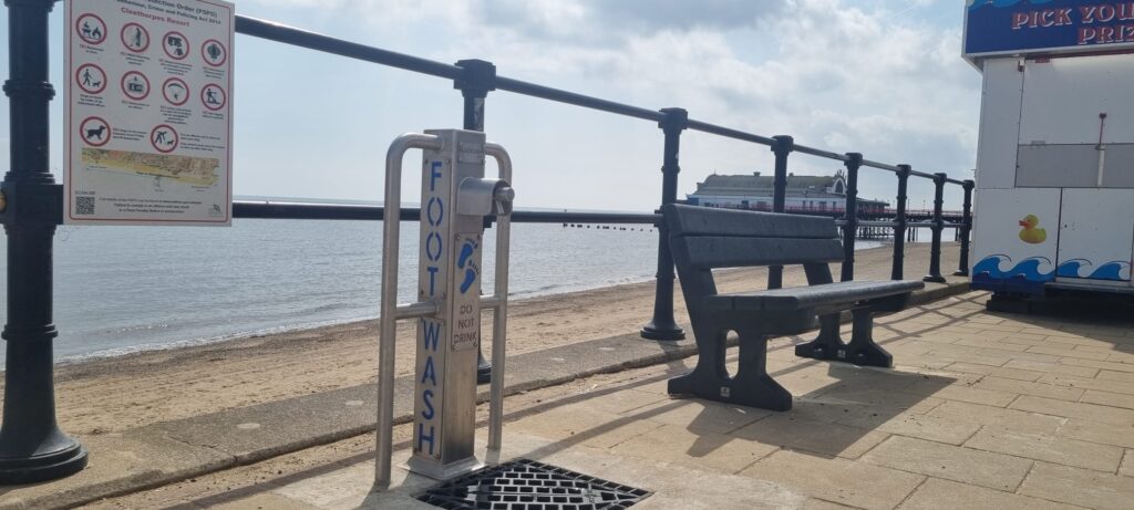 Foot wash on North Prom