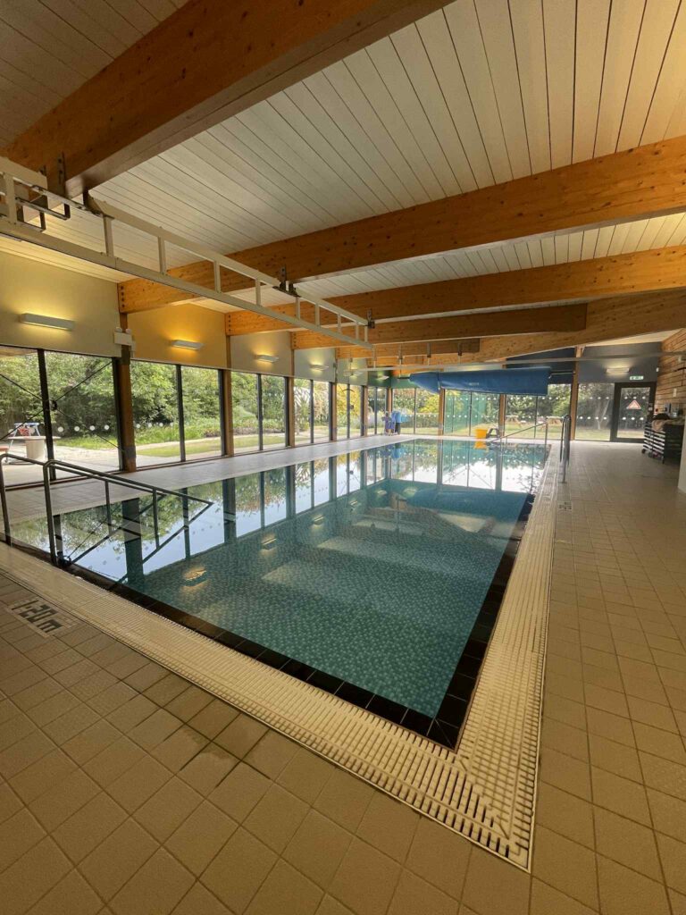 A wide shot of the pool taken from one corner.