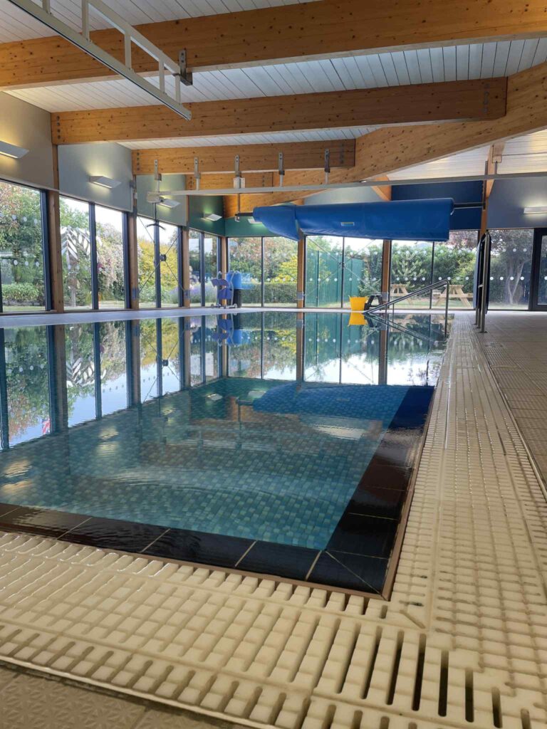 A photo of the pool taken from the corner