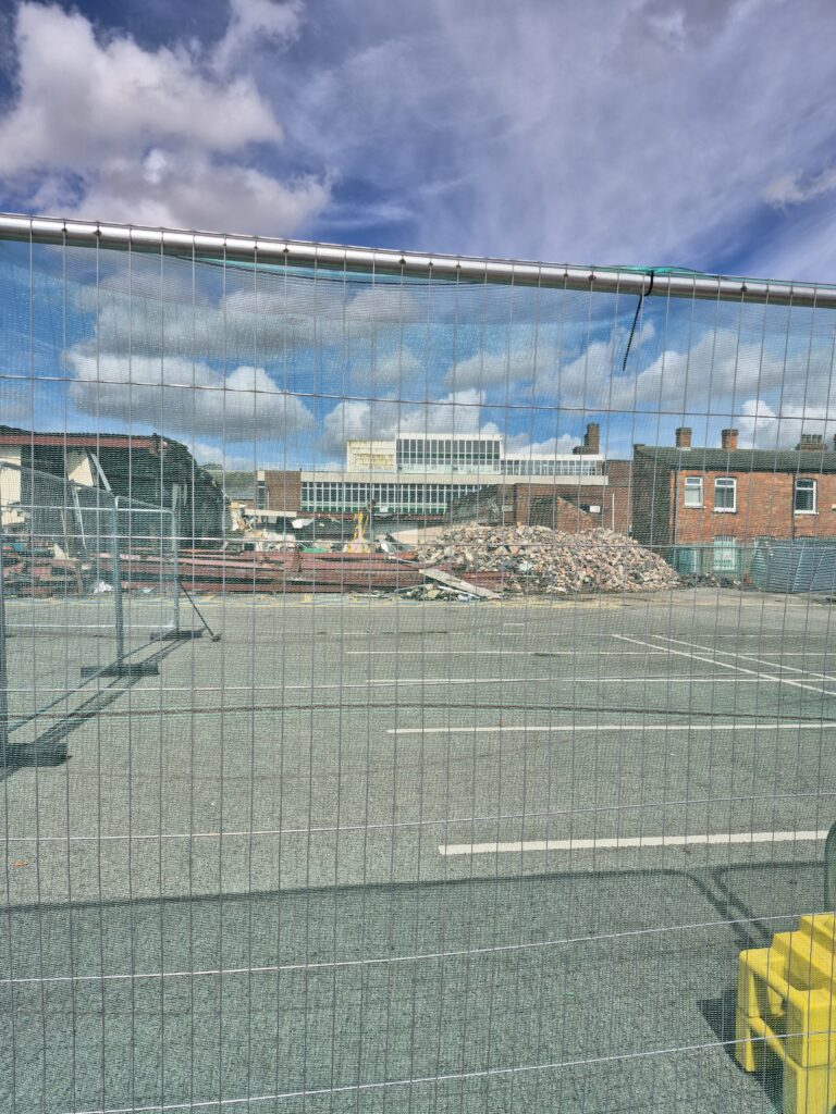 Rear of Osborne St Units mid demolition