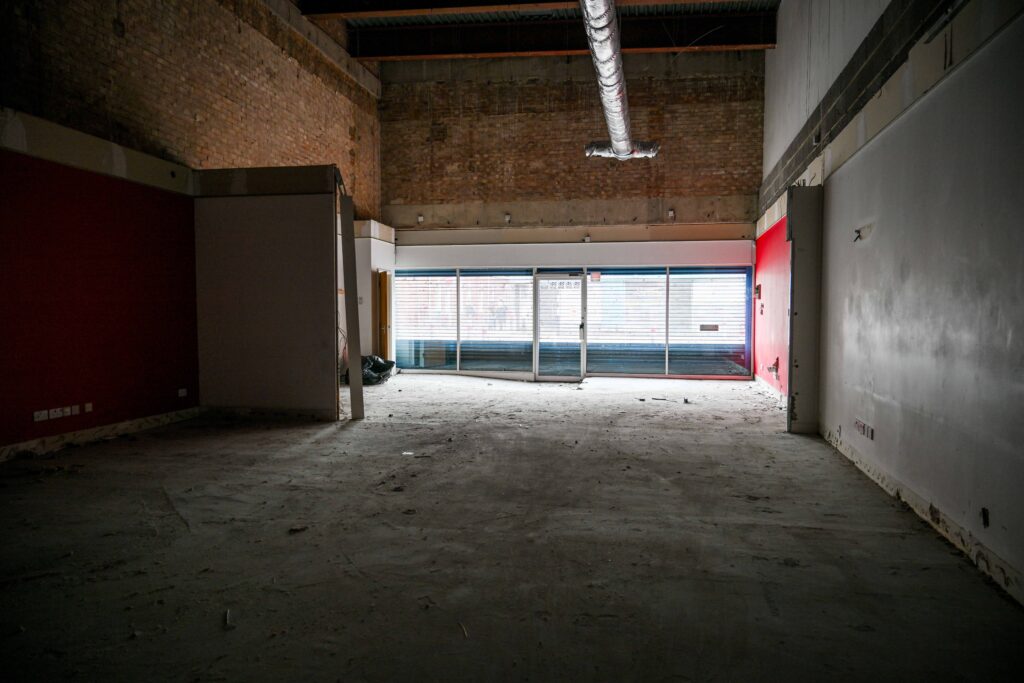 Inside 3-15 Osborne St Grimsby before demolition