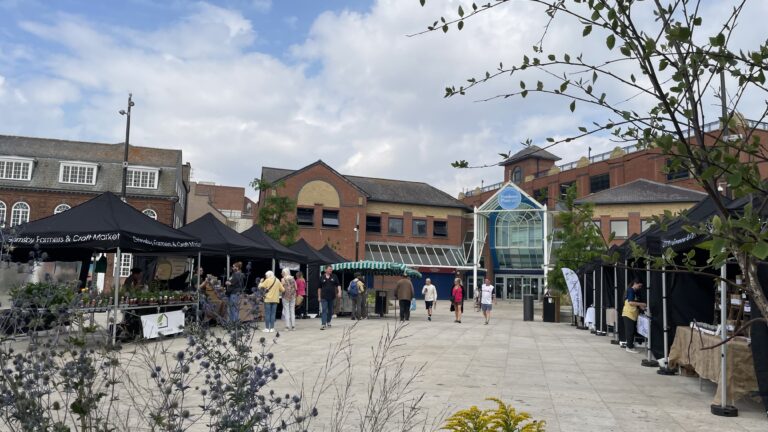 View of Grimsby's Farmers and craft market