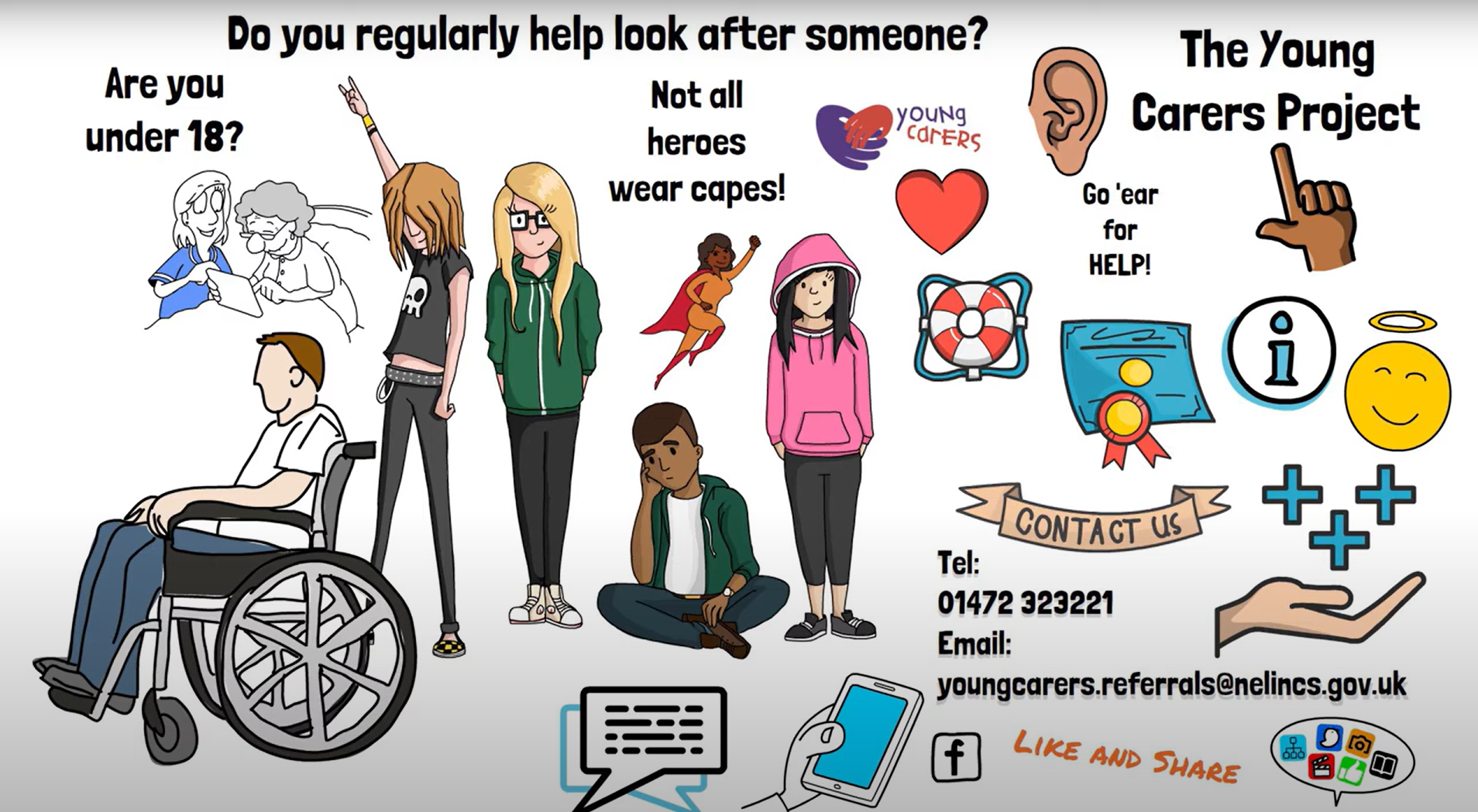 Screenshot of Young Carers video