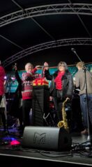 Betty and John Love - Foster Carers for NELC turn on the Christmas lights 2025