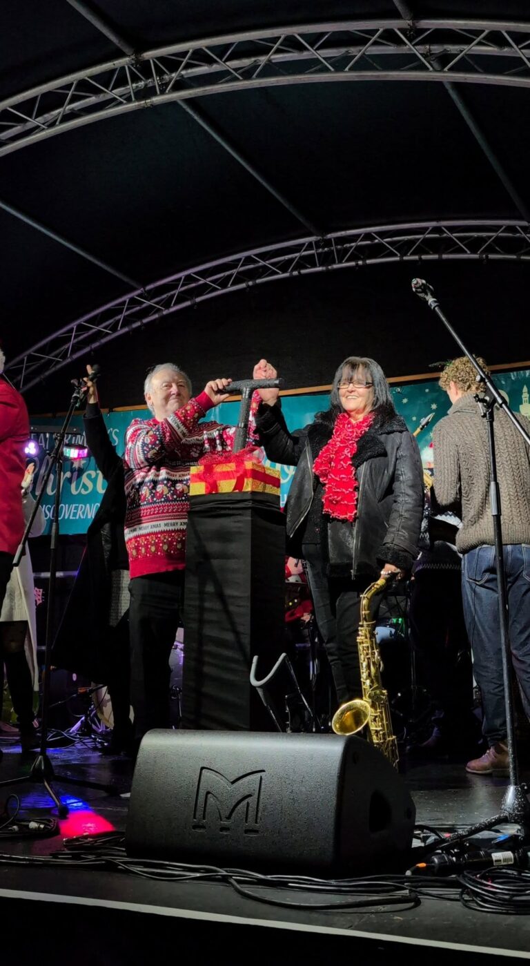 Betty and John Love - Foster Carers for NELC turn on the Christmas lights 2025
