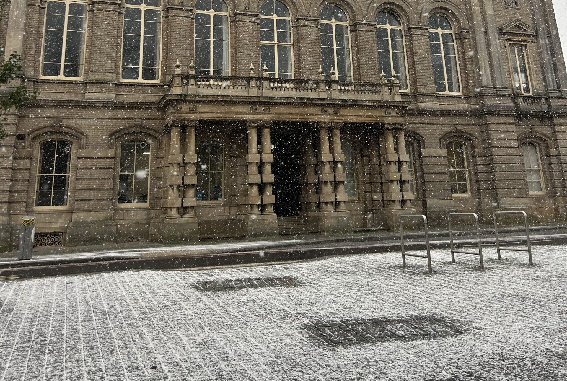 Town Hall in the snow