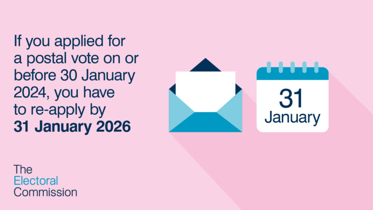Postal voter? Don’t forget to re-apply by the end of January 2026 to keep your postal vote