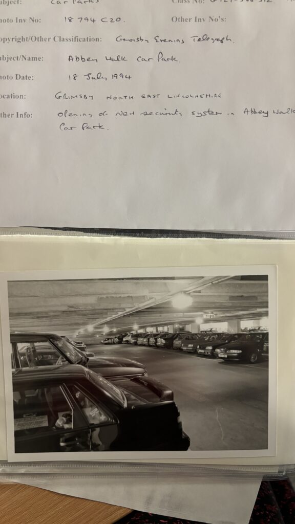 Abbey Walk car park under construction – 1969 – Gy Ref Library