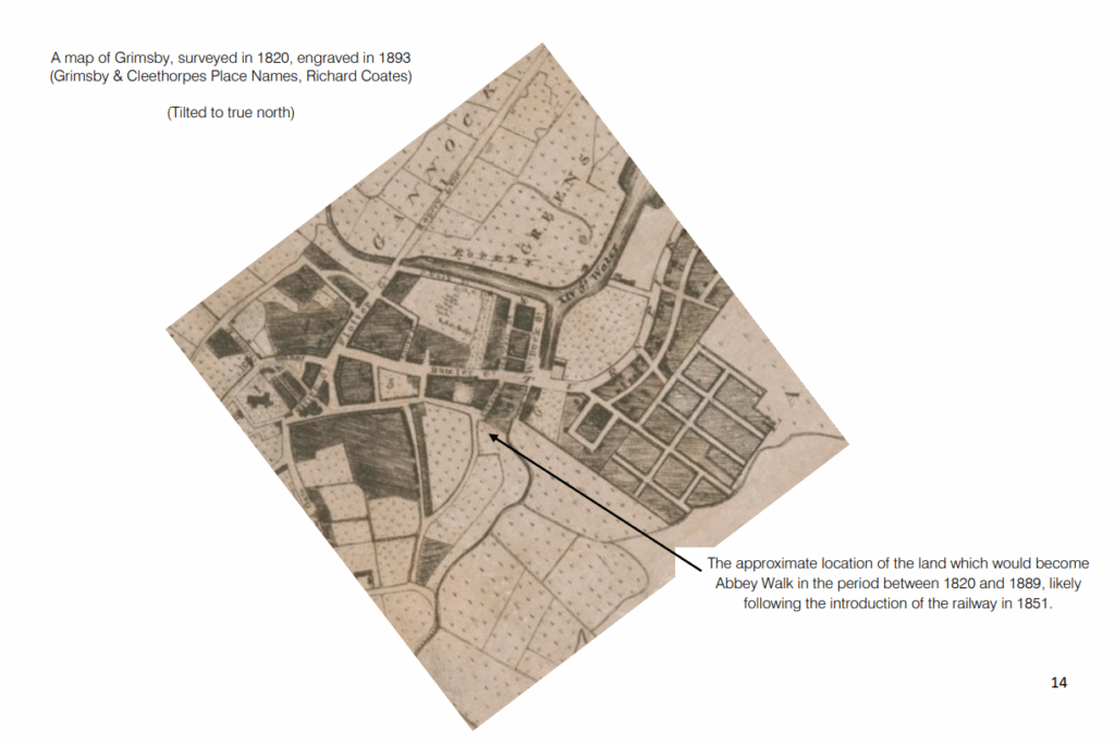 Abbey Walk - annotated map 1820
