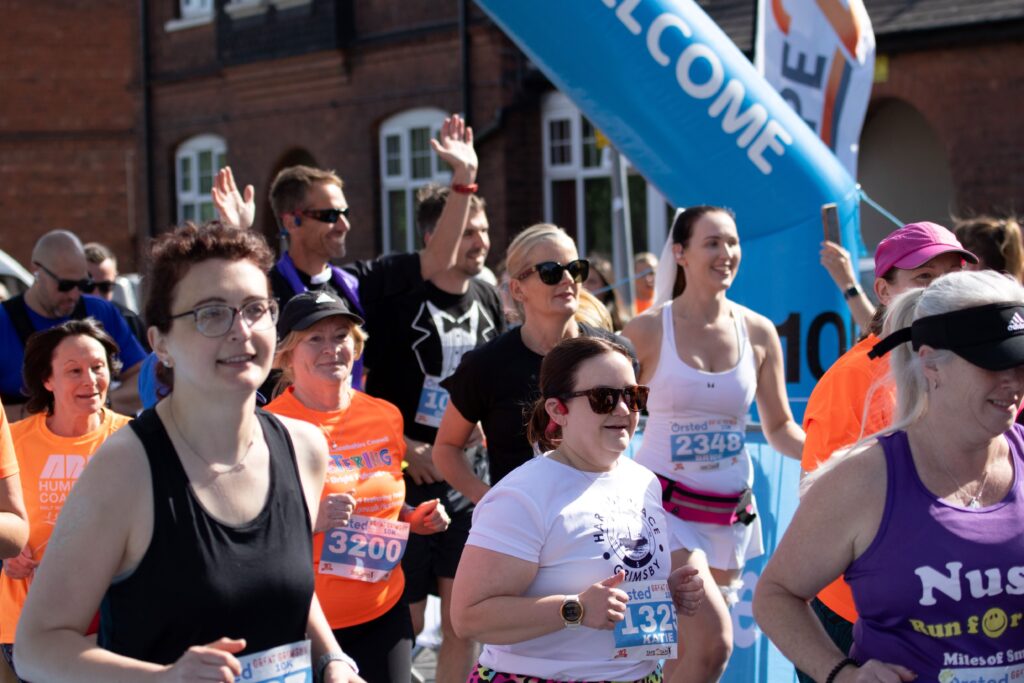 Runners at the start line of the 2025 Orsted Great Grimsby 10k.