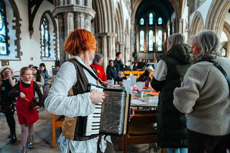 Children at creative event, photo by Emma Gibbon