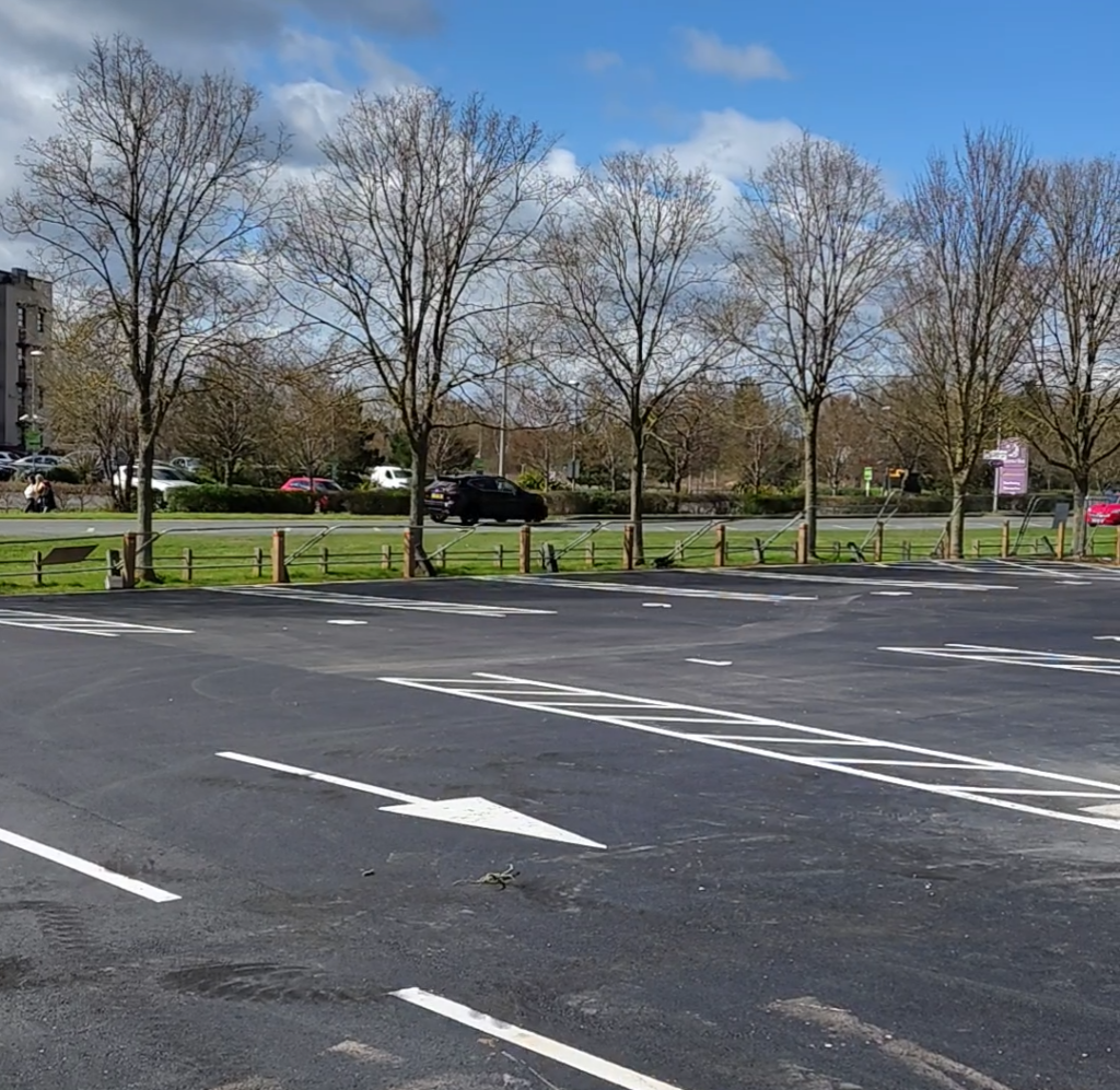 Image of newly resurfaced motorhome parking site