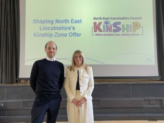 Ann-Marie Matson pictured with Senior Civil Servant, Dan Foster